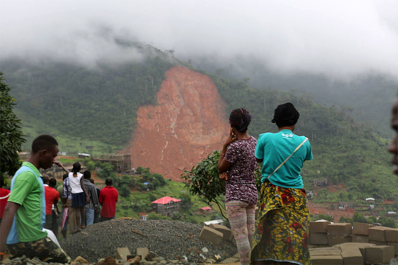 Hundreds are reported dead with many more missing after mudslides and floods tore through several communities in Freetown, Sierra Leone. (UNICEF)